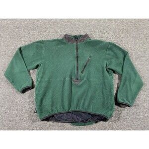 Vintage Peak Performance Sweater Mens Extra Large Green Pullover 1/2 Zip Jacket